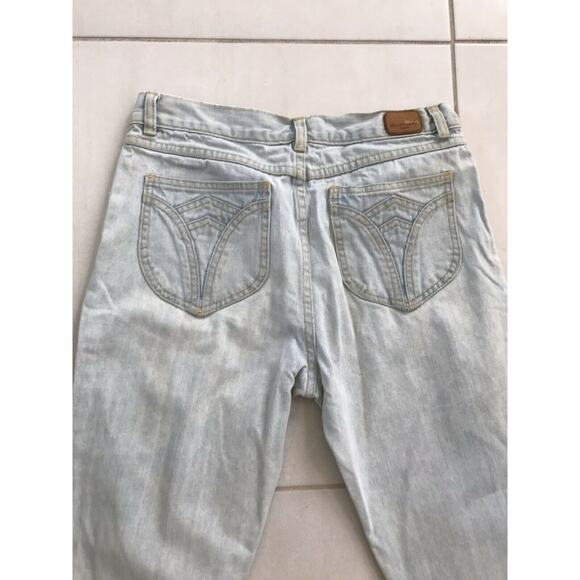 Jill Stuart Cotton Side Slit Straight Leg Denim Jeans FLAWS - Picture 10 of 12